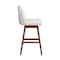 Armen Living Amalie Swivel Bar Stool in Brown Oak Wood Finish with Beige Fabric 840254332089 - alternate 9